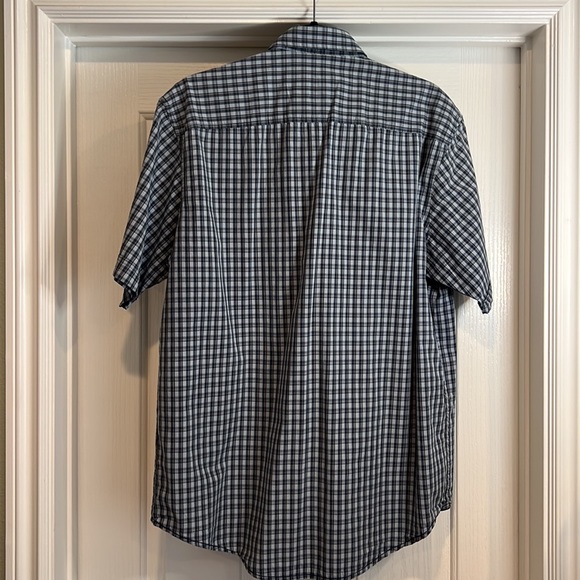 Timberland Plaid Navy Blue Buttoned Shirt - Large - Picture 2 of 10